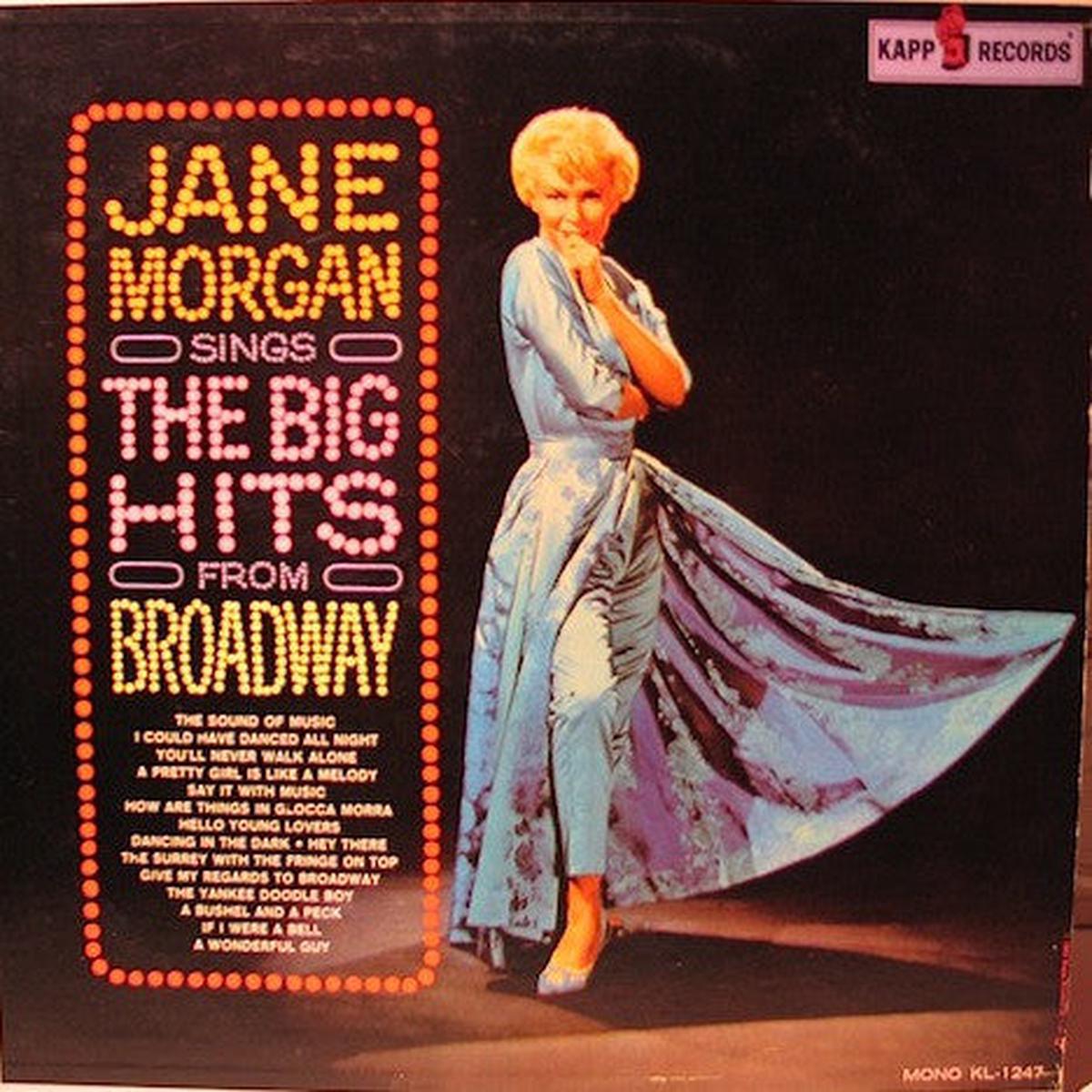 Jane Morgan Sings The Big Hits From Broadway -1961 Broadway Vocal (vinyl)