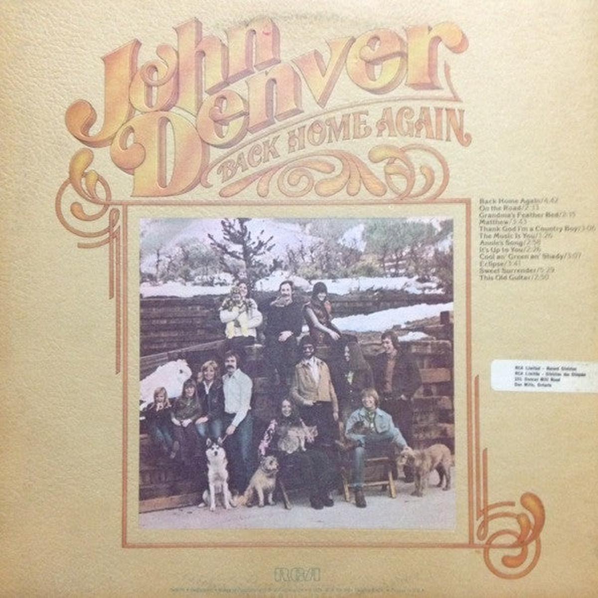 John Denver Back Home Again -1974- Folk Rock (vinyl) - corner wear on cover