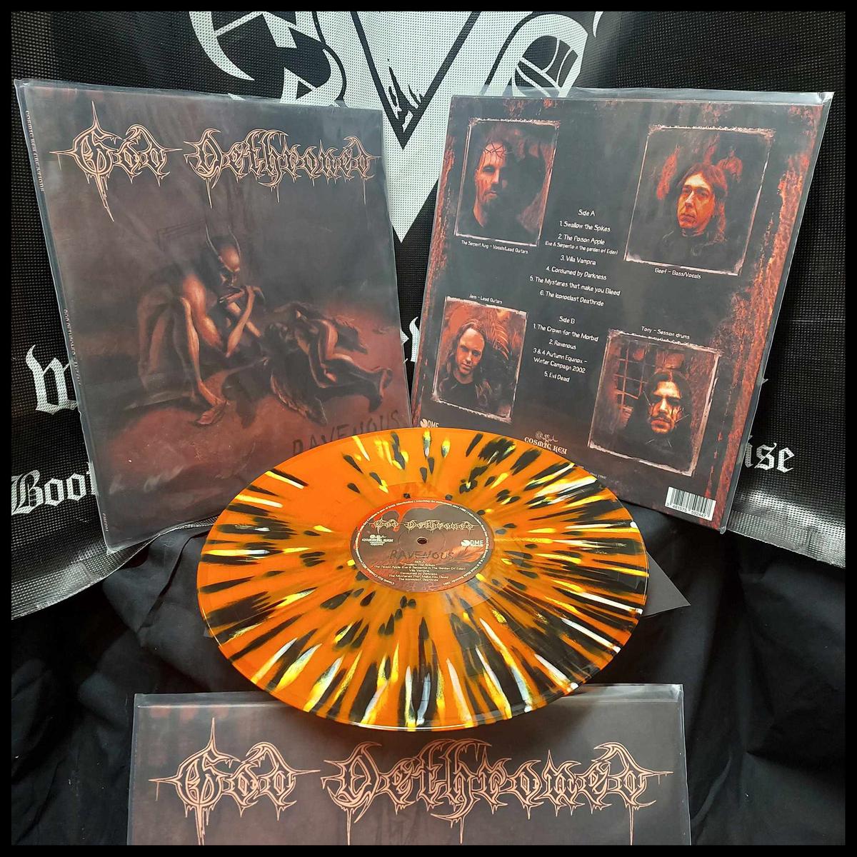 GOD DETHRONED: Ravenous LP (orange/black/white splatter vinyl, inlay, ltd to 500) *new*