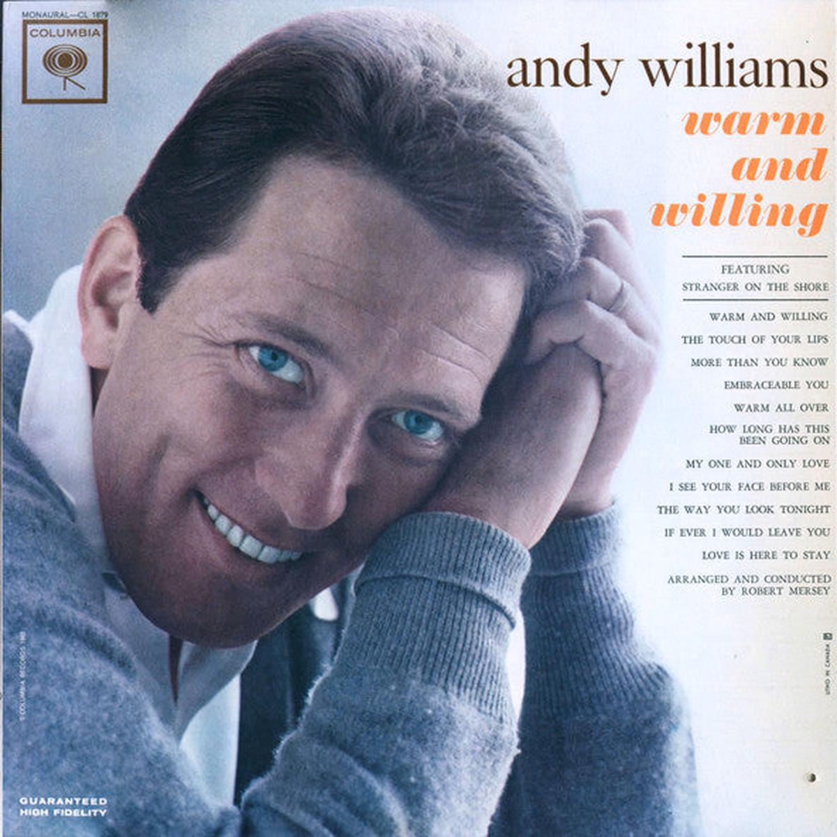 Andy Williams  Warm And Willing 1962 Genre: Jazz Style: Easy Listening (Vinyl) Mint Copy