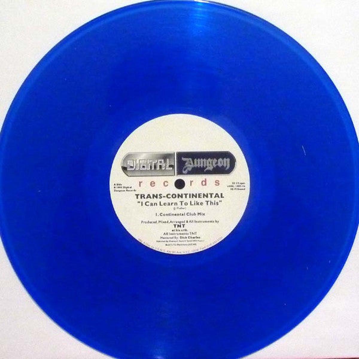 Trans-Continental I Can Learn To Like This -1 995- House, Deep House ( 10" Clear Blue)
