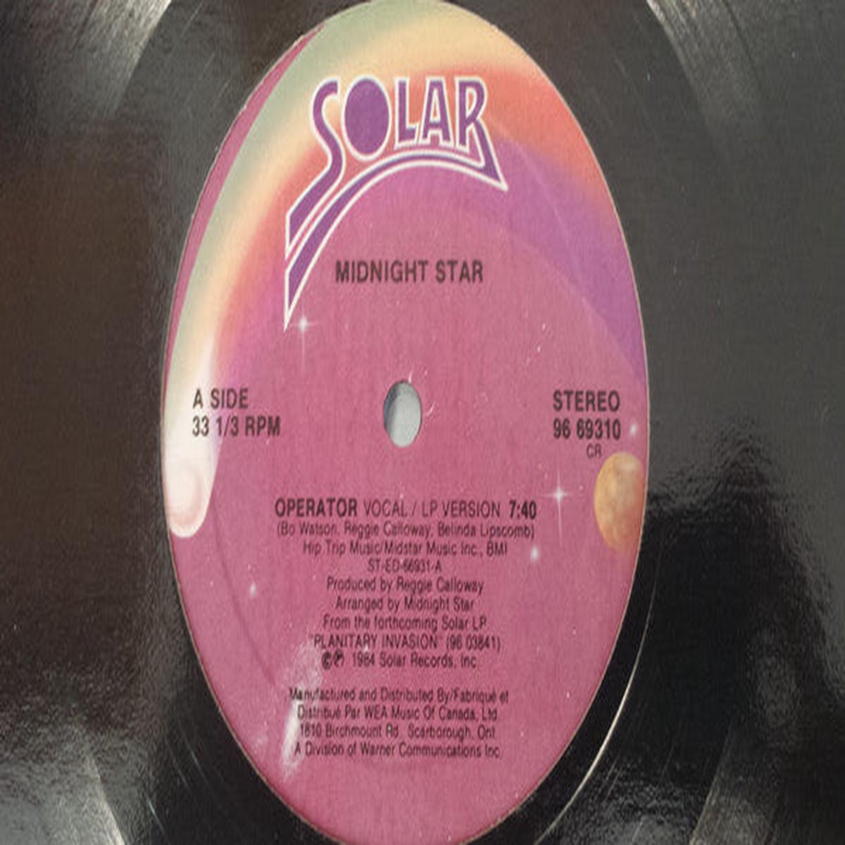 Midnight Star Operator - 1984- 12" Single- Electronic, Funk / Soul (vinyl)