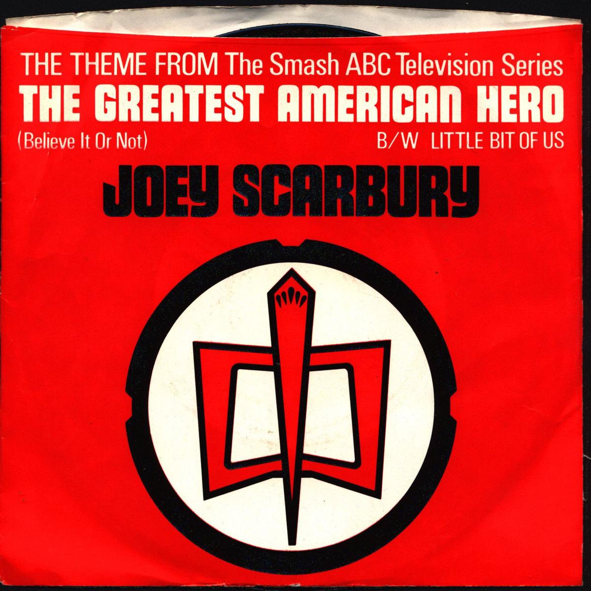 GREATEST AMERICAN HERO, Joey Scarbury,William Katt,Robert Culp, Theme Song,Vinyl,Single,Record,Picture Sleeve,Elektra/Asylum Records
