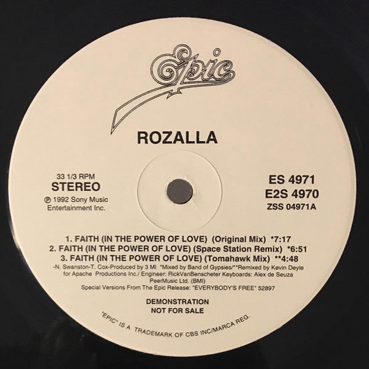 Rozalla Faith (In The Power Of Love) -1992- Electronic-Euro House (2 lp) Promo Vinyl
