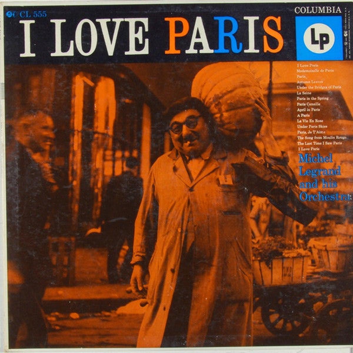 Michel Legrand And His Orchestra  I Love Paris - 1954-Jazz, Pop, Folk, (Vinyl)