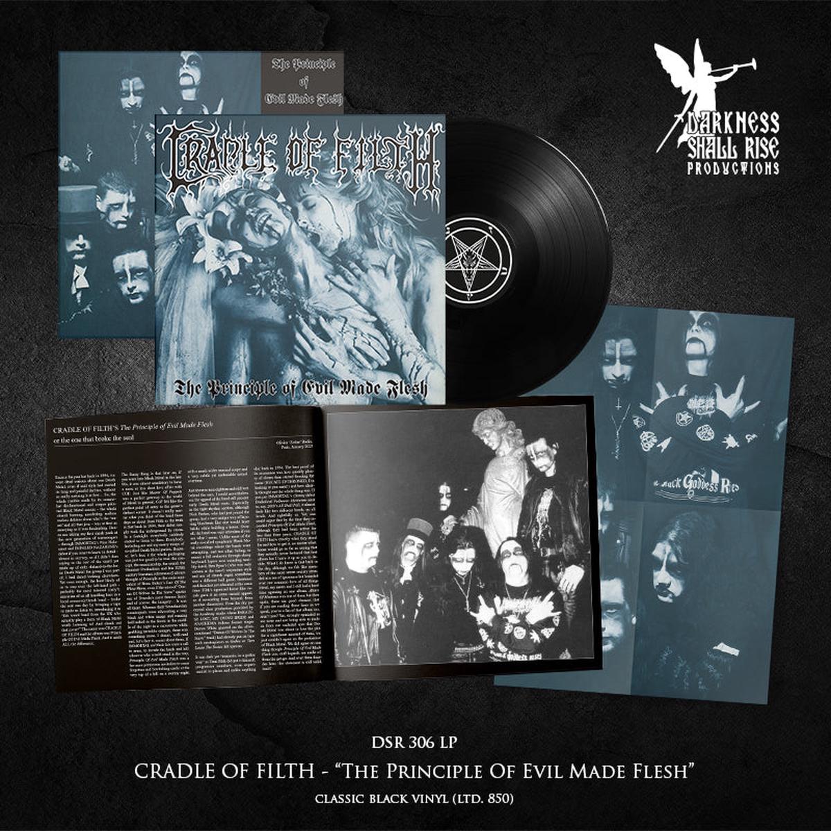 CRADLE OF FILTH: The Principle Of Evil Made Flesh LP (black or colour vinyl, remaster, download, limited) *new, sealed* - Black vinyl