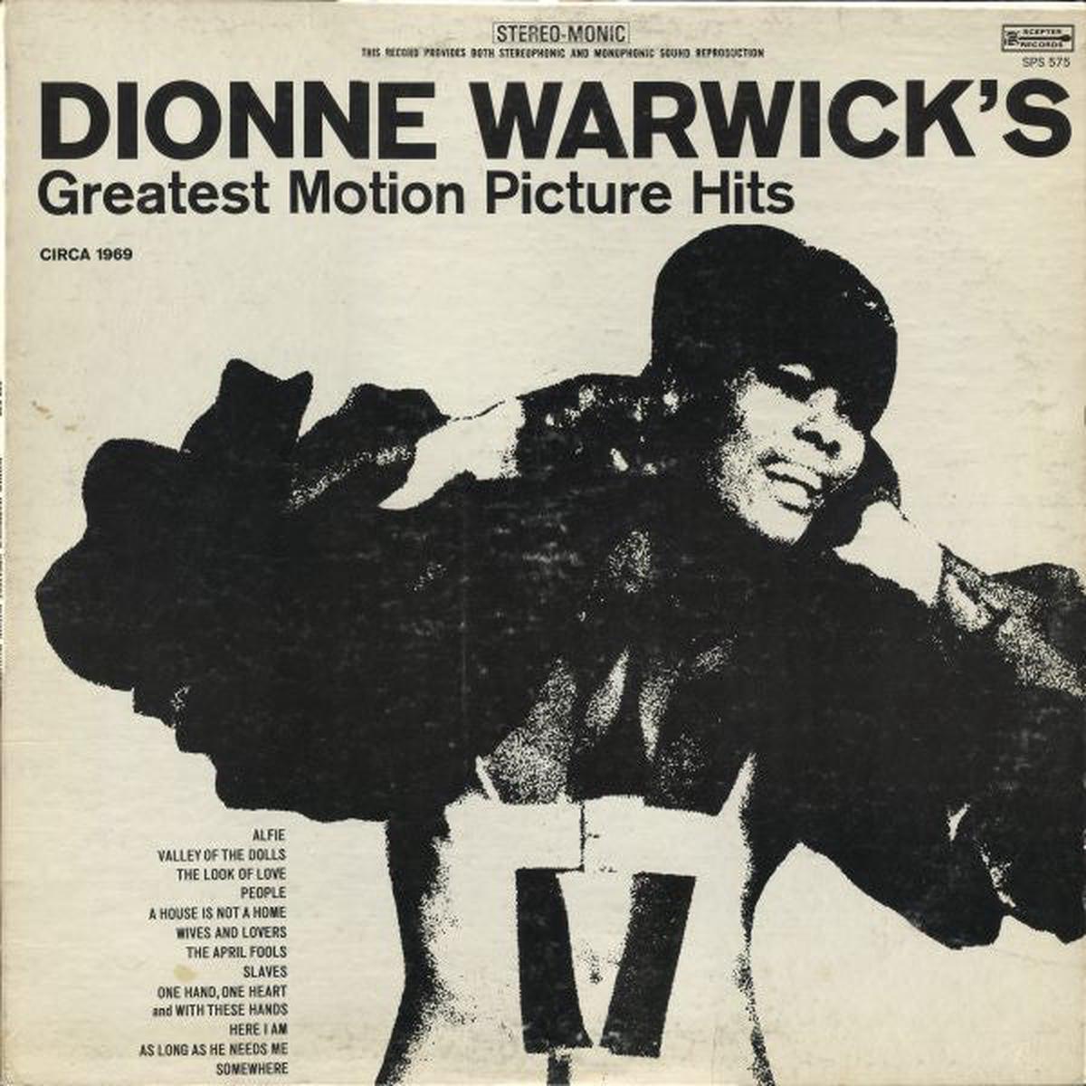 Dionne Warwick Greatest Motion Picture Hits - 1969-Funk / Soul (vinyl)