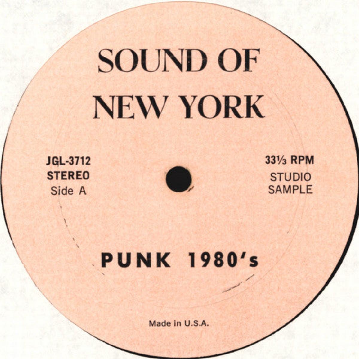 Punk 1980's - Sound of New York- 1980- Vinyl, 12", 33 RPM, Partially Mixed, Unofficial Release