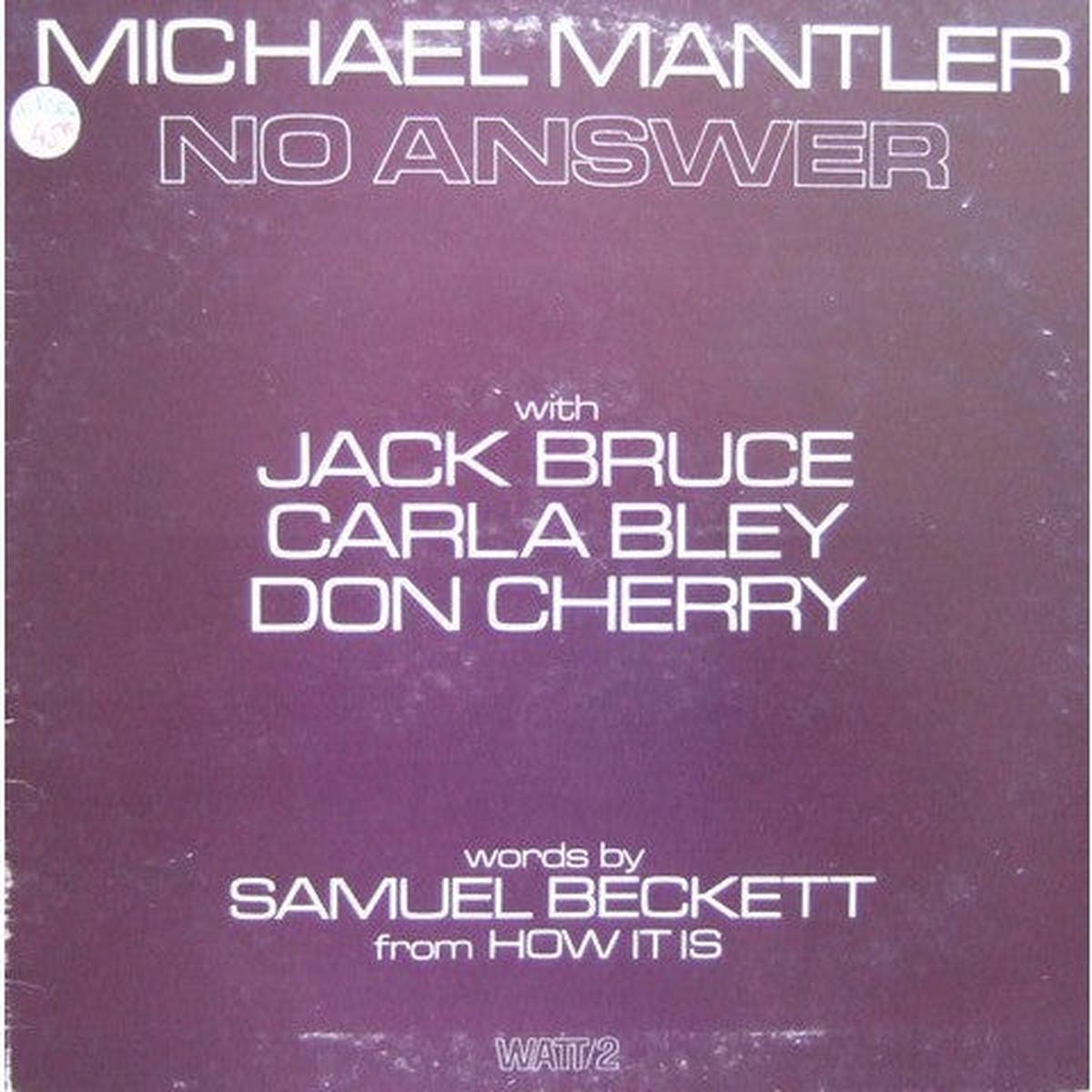 Michael Mantler  No Answer - 1974-Poetry, Avant-garde Jazz (Vinyl)