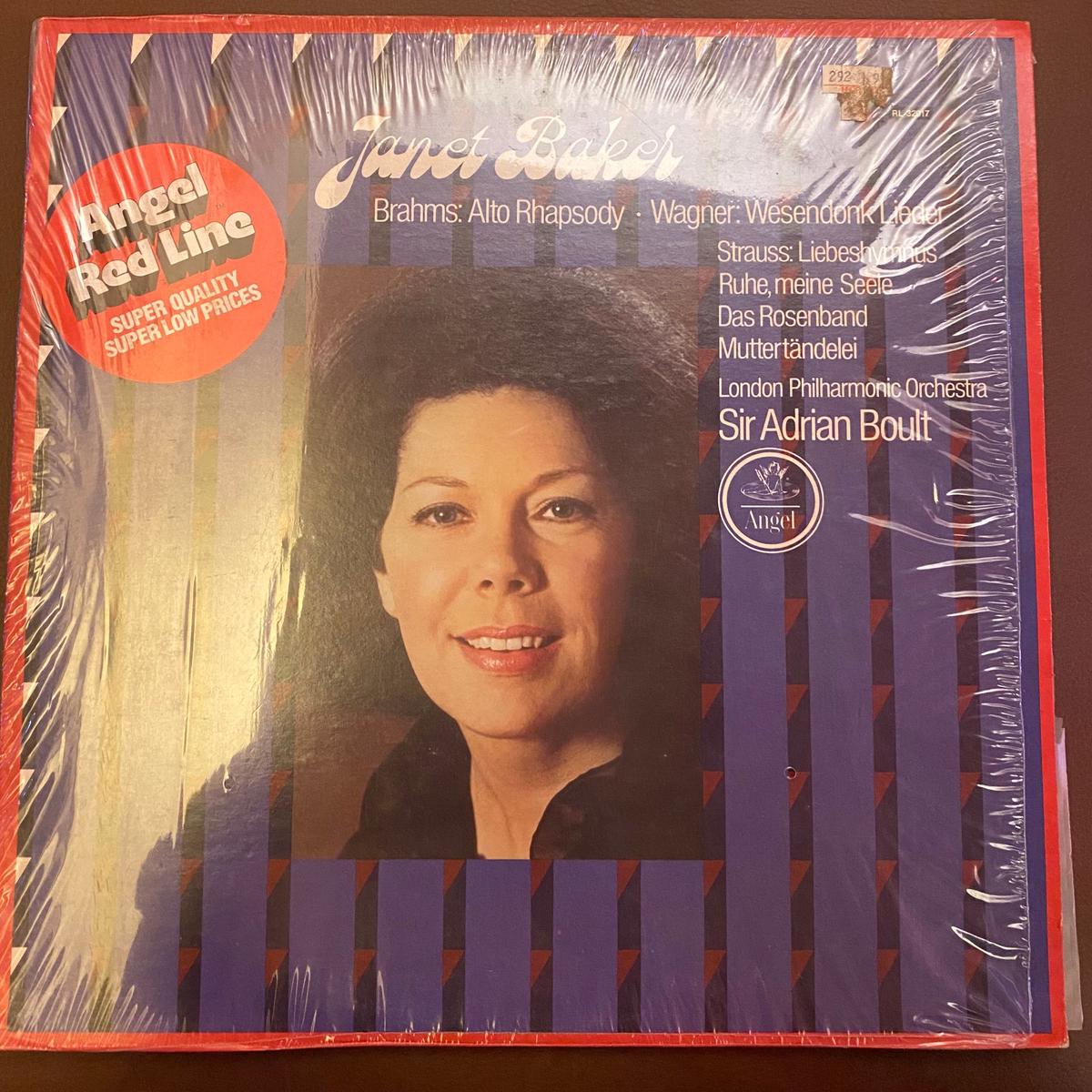 Janet Baker - Brahms: Alto - Rhapsody / Wagner: Wesendonk - Lieder / Strauss: Liebeshymnus - Ruhe, Meine Seele - Das Rosenband - Muttertndelei (Used Vinyl - VG+) SC Marketplace