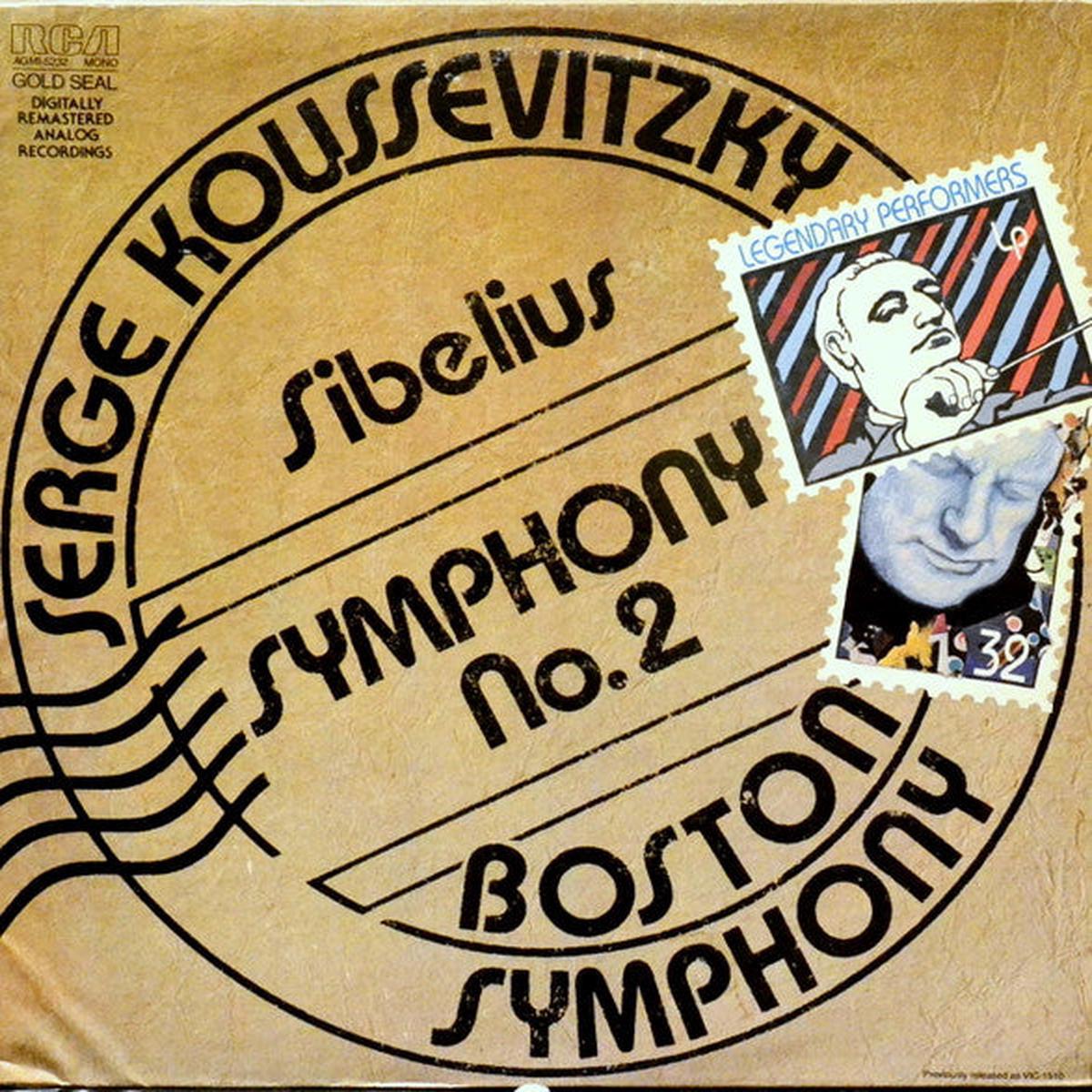 Serge Koussevitzky, Sibelius Boston Symphony  Legendary Performers; Symphony No. 2 -1985-Classical Style: Modern (Mint Vinyl)