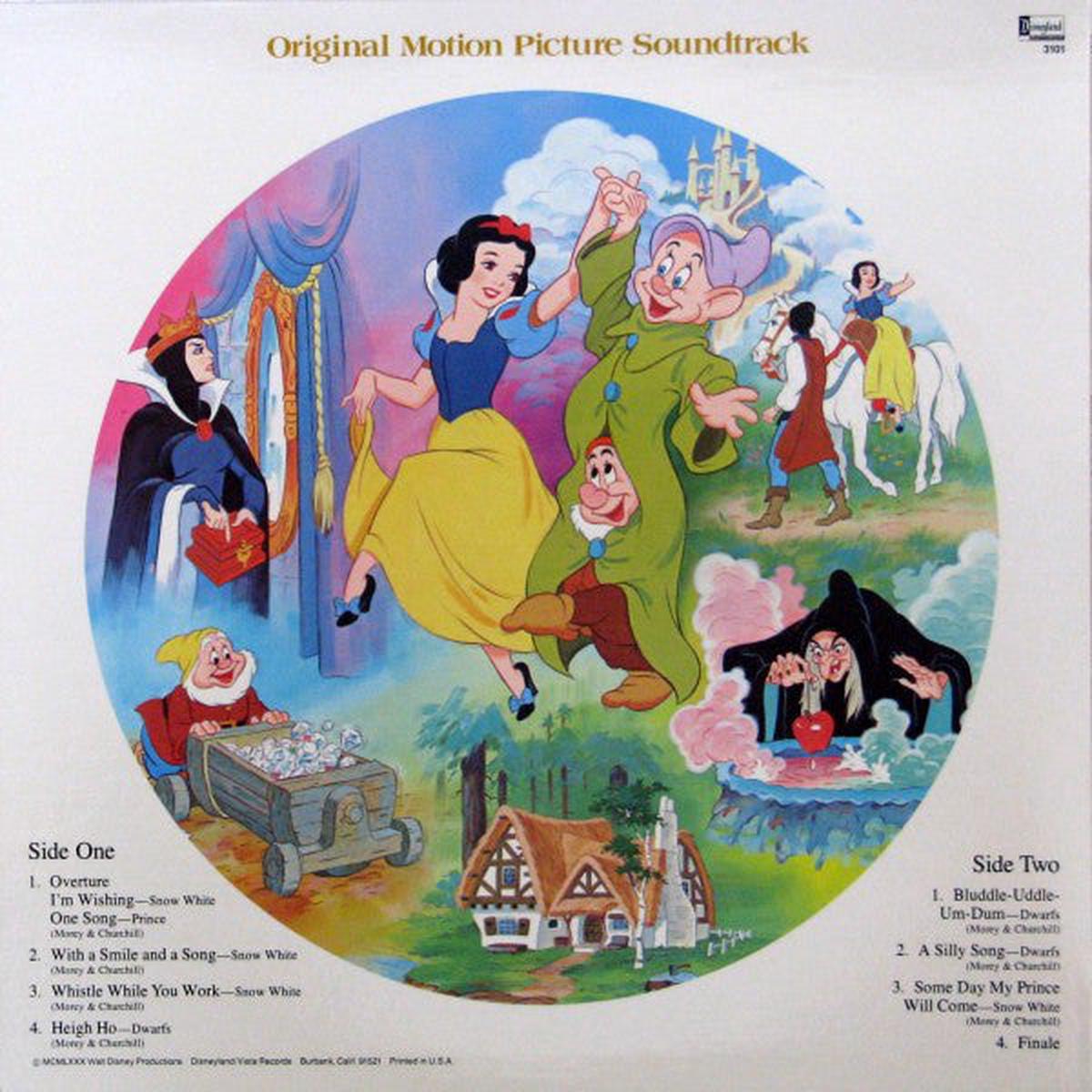 Walt Disney's "Snow White And The Seven Dwarfs" (Original Motion Picture Soundtrack) 1980- Childrens ( Picture Disc Vinyl )