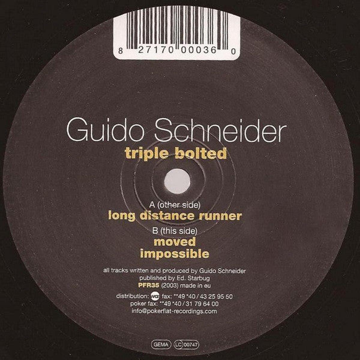 GUIDO SCHNEIDER TRIPLE BOLTED