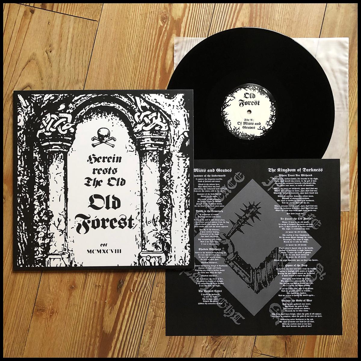 MOVING SALE: OLD FOREST: Of Mists And Graves / The Kingdom Of Darkness LP (black vinyl, 90s English black metal ala Emperor, Satyricon, Gehenna) *new*