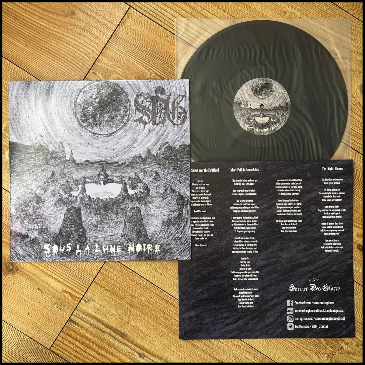 SORCIER DES GLACES: Sous La Lune Noire LP (limited black vinyl, Canadian black metal) *new*
