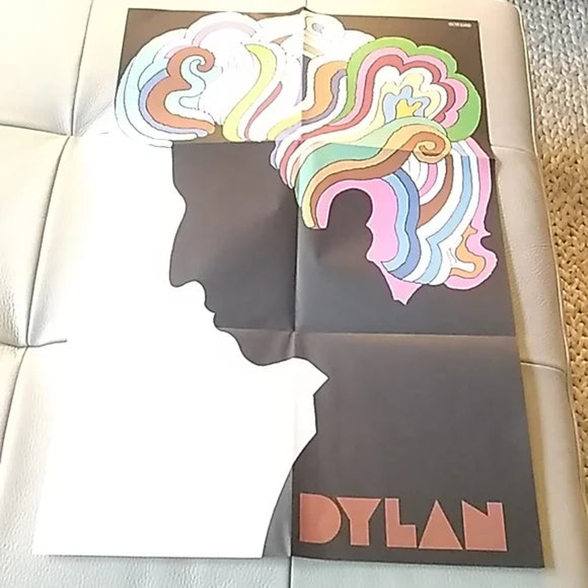 BOB DYLAN Record Album Music Poster Milton Glaser (Near Mint) 22"x33" 1967 & Album