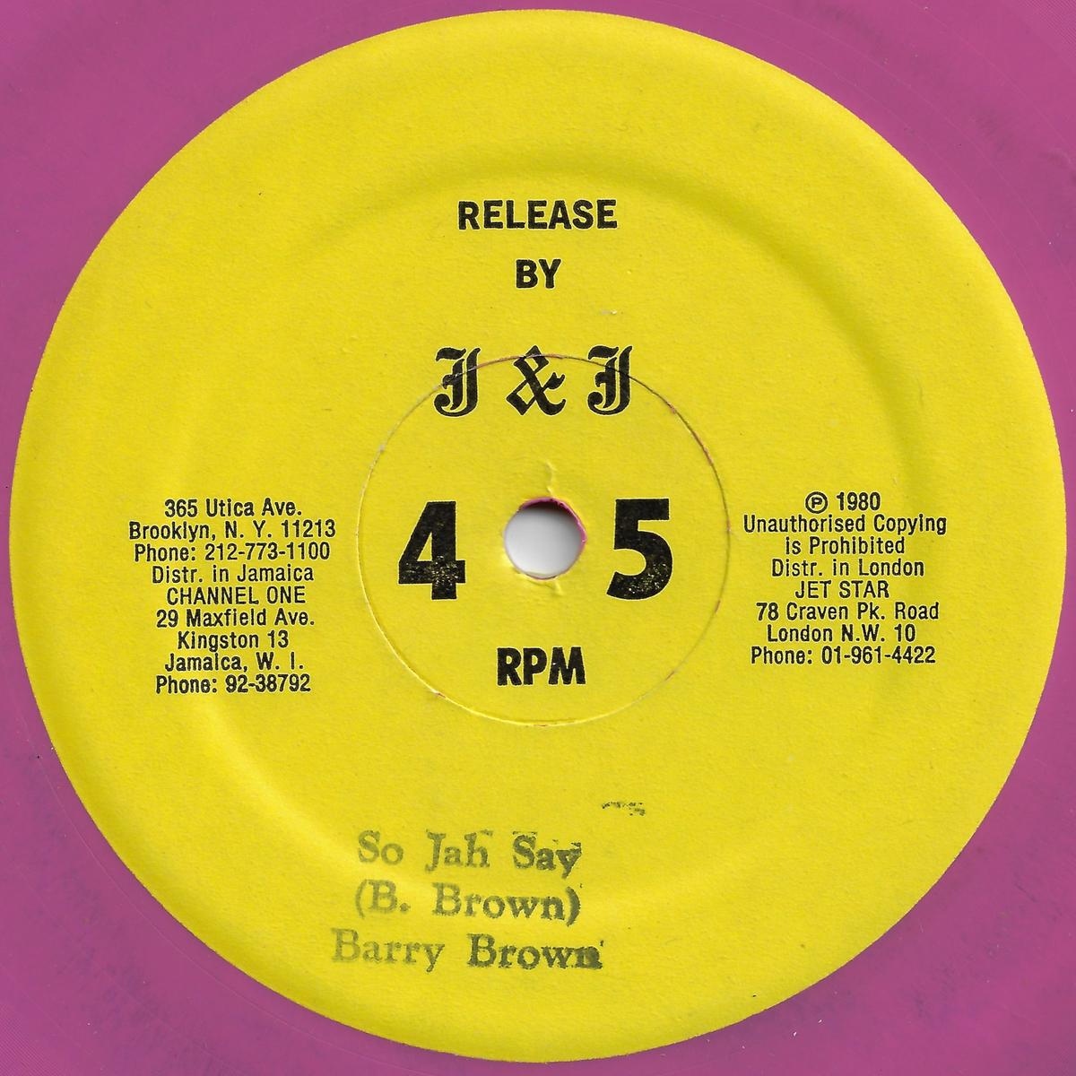 So Jah Say / Stand Firm