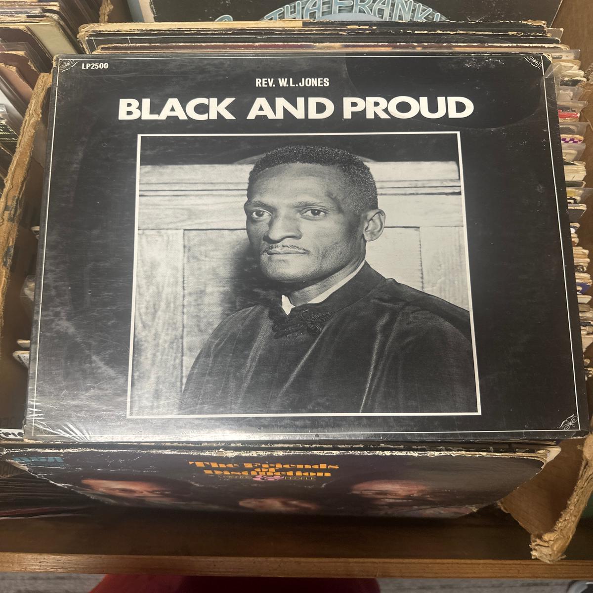 Rev. W. L. Jones  Black And Proud Vinyl Lp