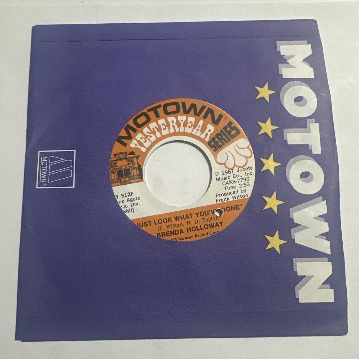 Brenda Holloway  Every Little Bit Hurts / Just Look What You've Done 7" Vinyl Y 512F VG+