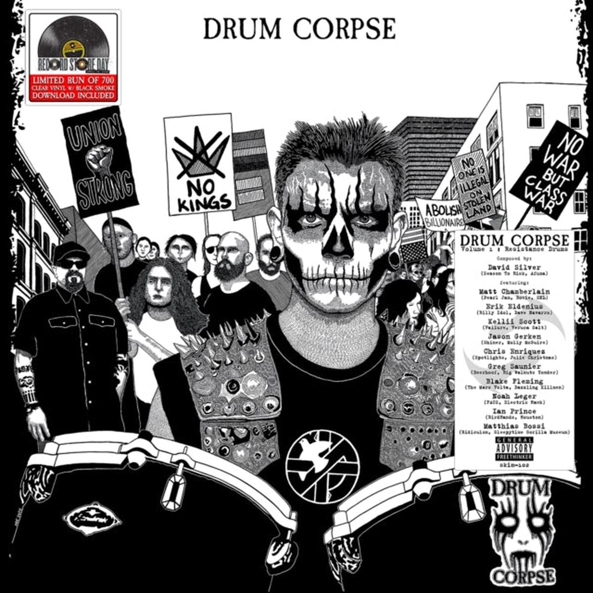 DRUM CORPSE - DRUM CORPSE VOLUME 1: RESISTANCE DRUMS (CLEAR VINYL W/ BLACK MARB Vinyl LP