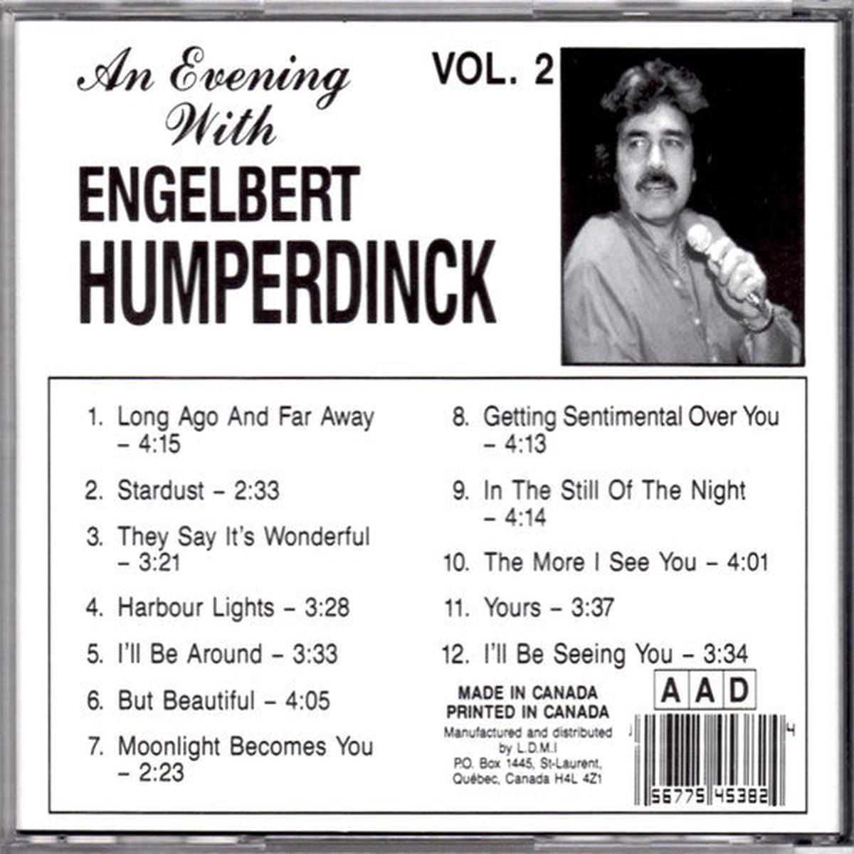Engelbert Humperdinck  An Evening With Engelbert Humperdinck CD VG+/VG+