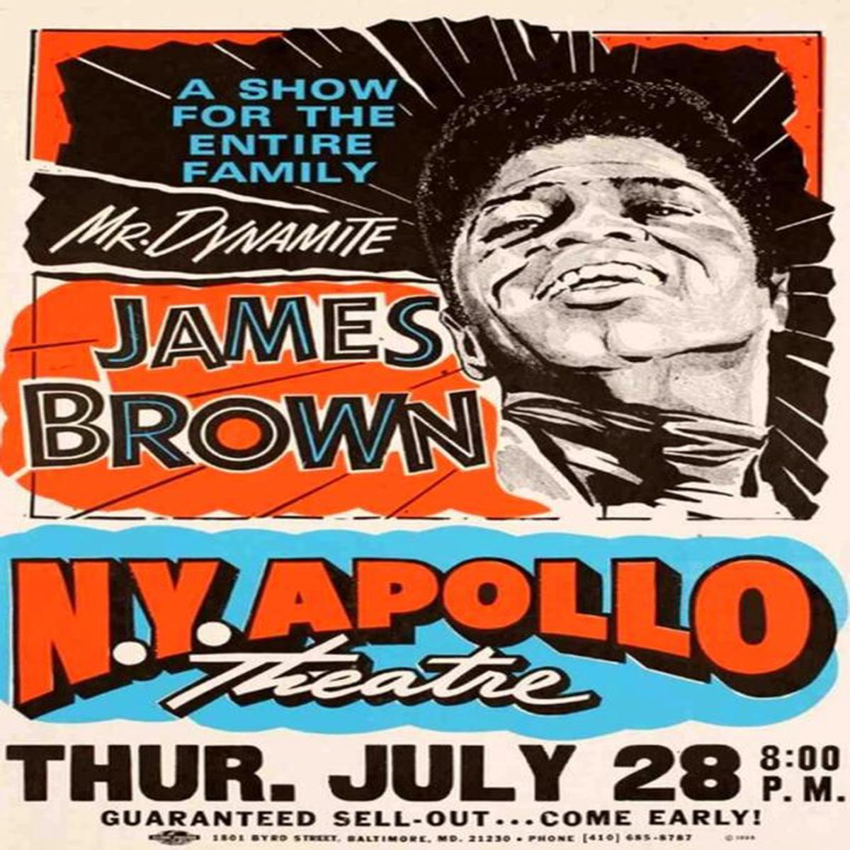 James Brown NY Apollo Vintage Concert Poster