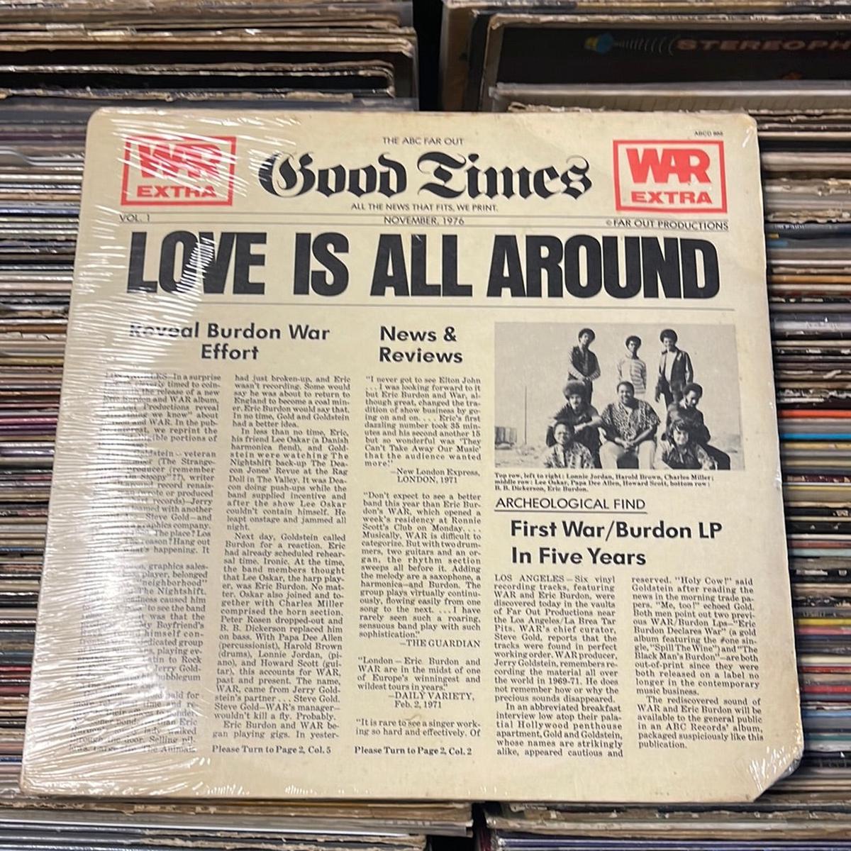 War Featuring Eric Burdon*  Love Is All Around Vinyl Lp Im